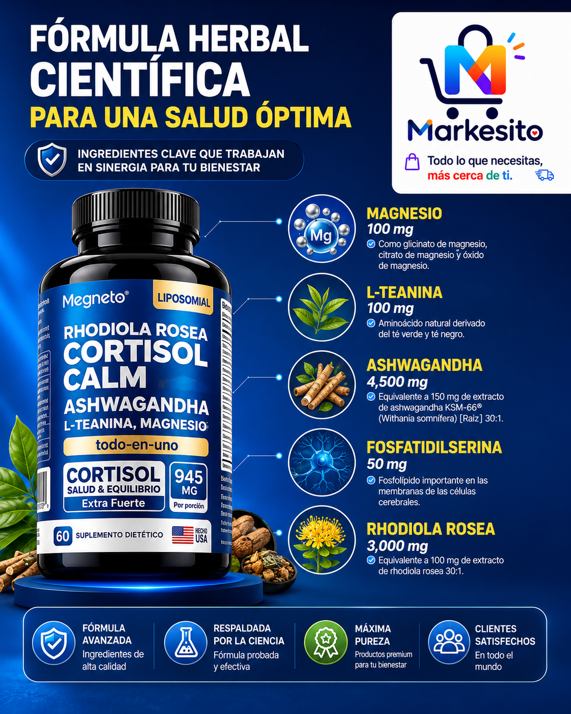 CORTISOL Calm Ashwagandha+ ENVIO GRATIS