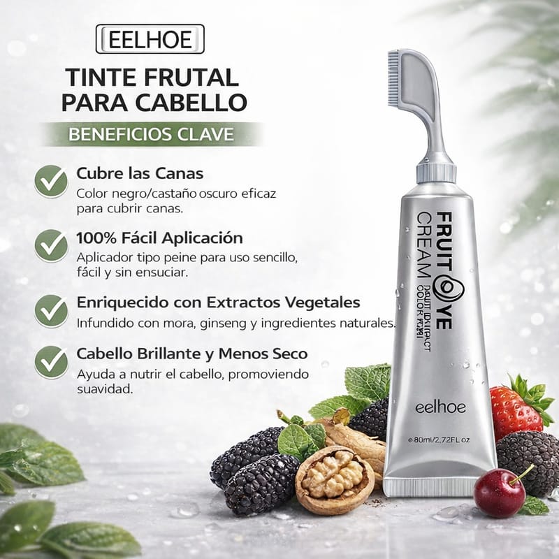 Tinte para canas natural con peine aplicador EELHOE🌿🪮