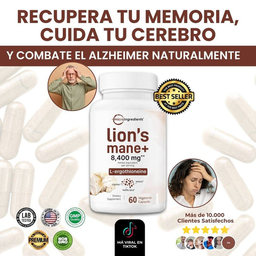 Melena de León 🍄‍🟫🦁- Equilibrio mental, energía y claridad (60 cápsulas)