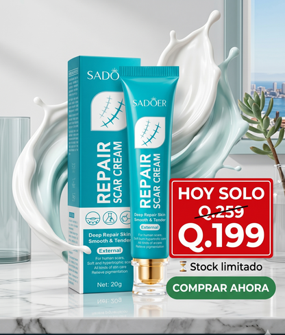 Crema Reparadora SADOER — Reduce cicatrices, manchas y textura irregular