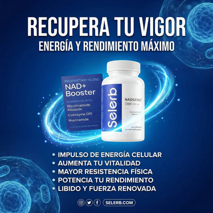 🔥SELERB NAD+  Energía, potencia y vitalidad masculina total💪