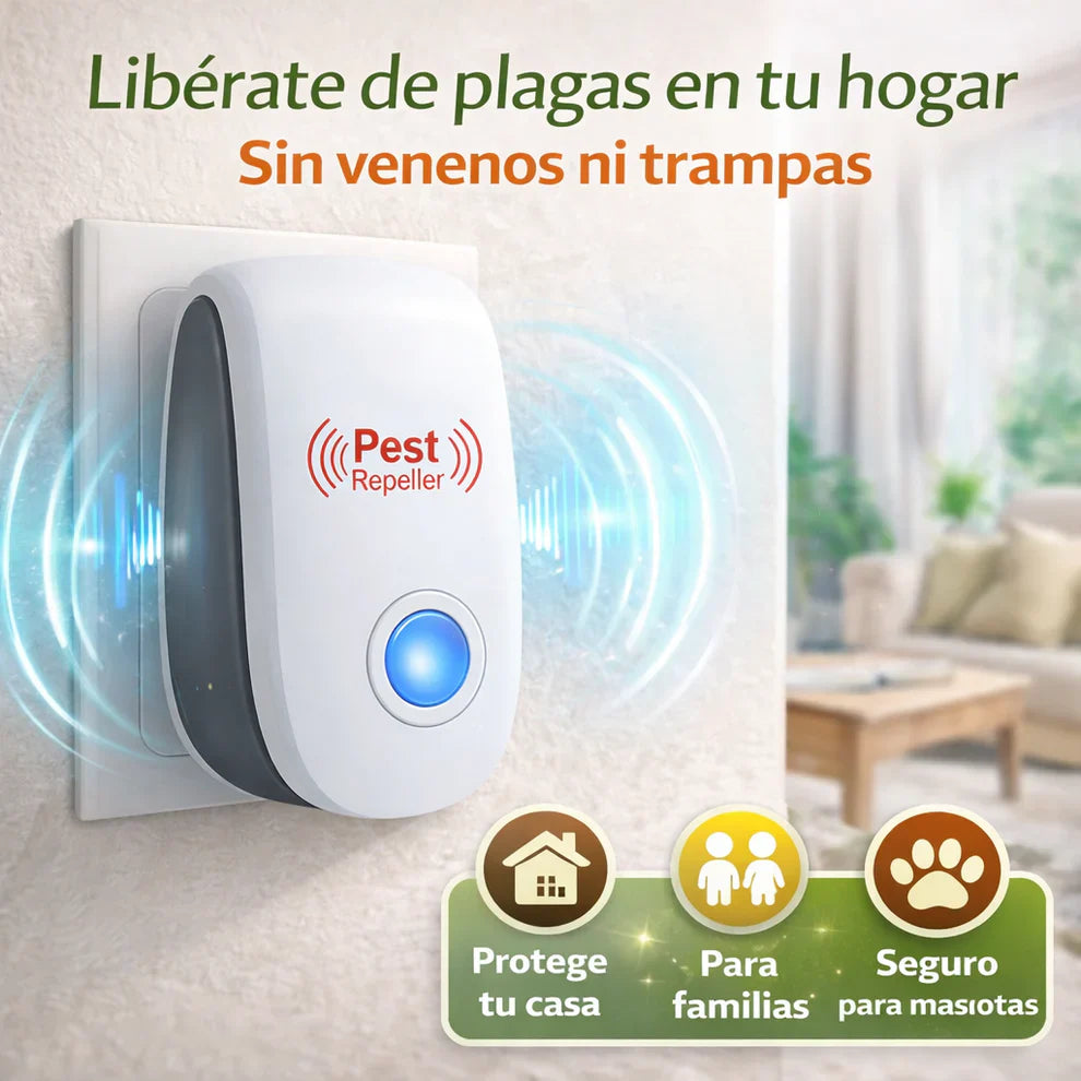 2 x 1 Repelente Ultrasonico para Insectos y Ratones