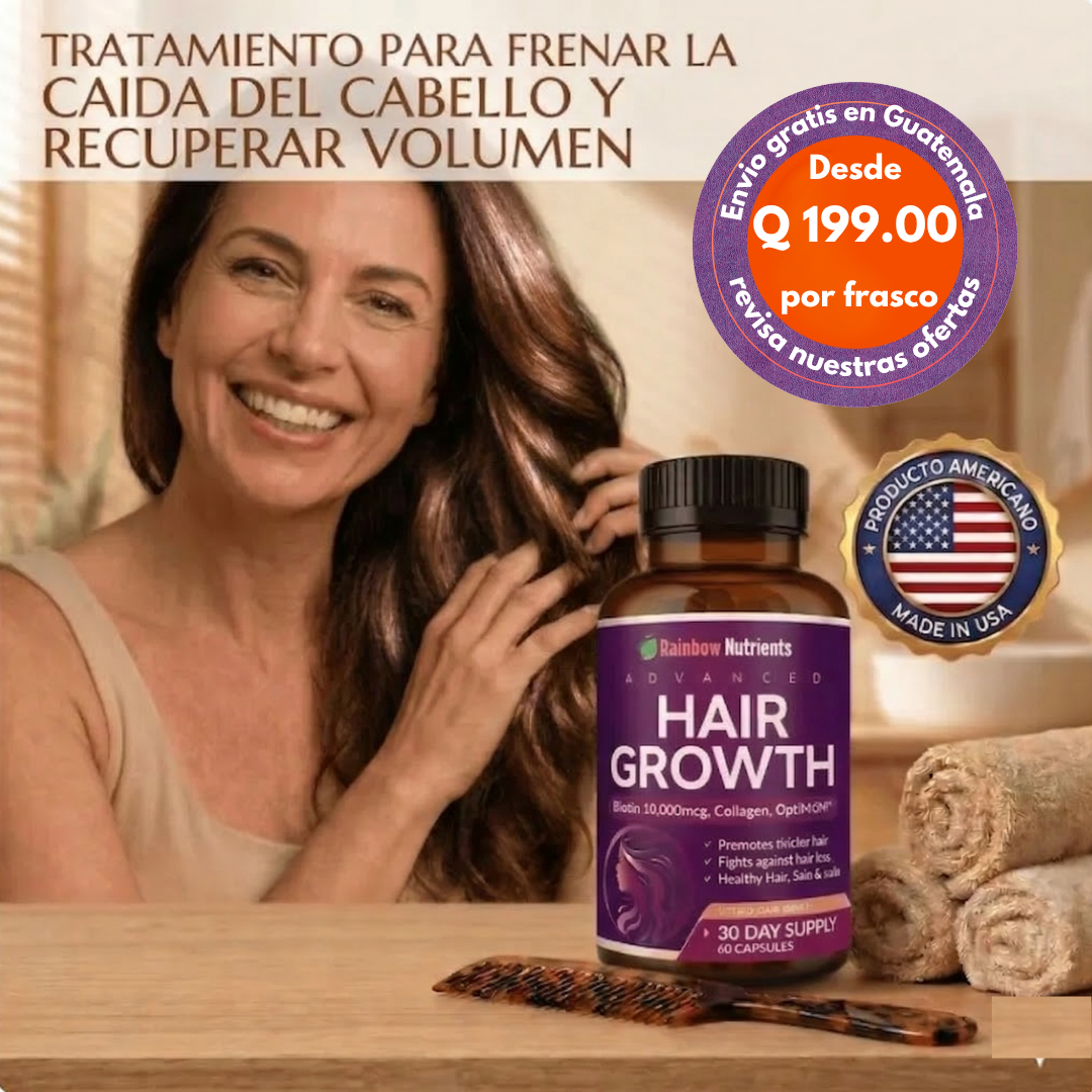 HAIR GROWTH - TRATAMIENTO PARA FRENAR LA CAIDA DEL CABELLO Y RECUPERAR TU SALUD CAPILAR