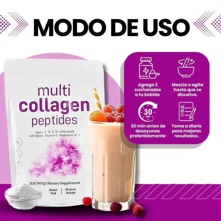 🌟Peptido Multicolageno® – Belleza y Juventud Desde el Interior 🌟 (Bolsa de 2 libras) con ENVÍO GRATIS