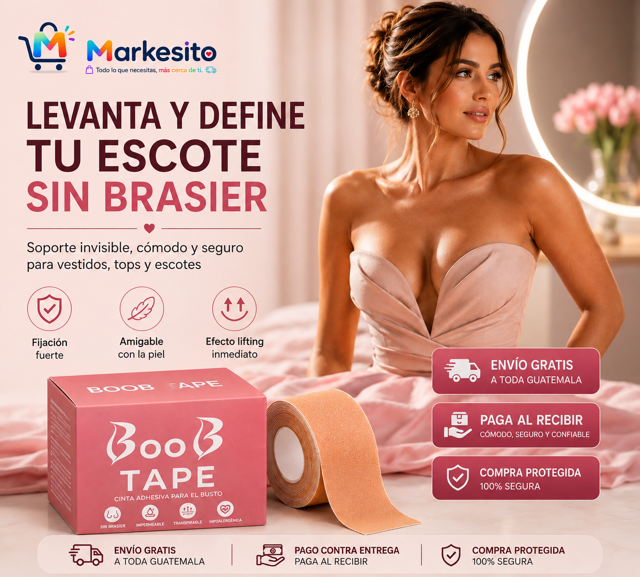 2X1 Boob Tape Cinta Adhesiva Levanta Busto+ ENVIO GRATIS