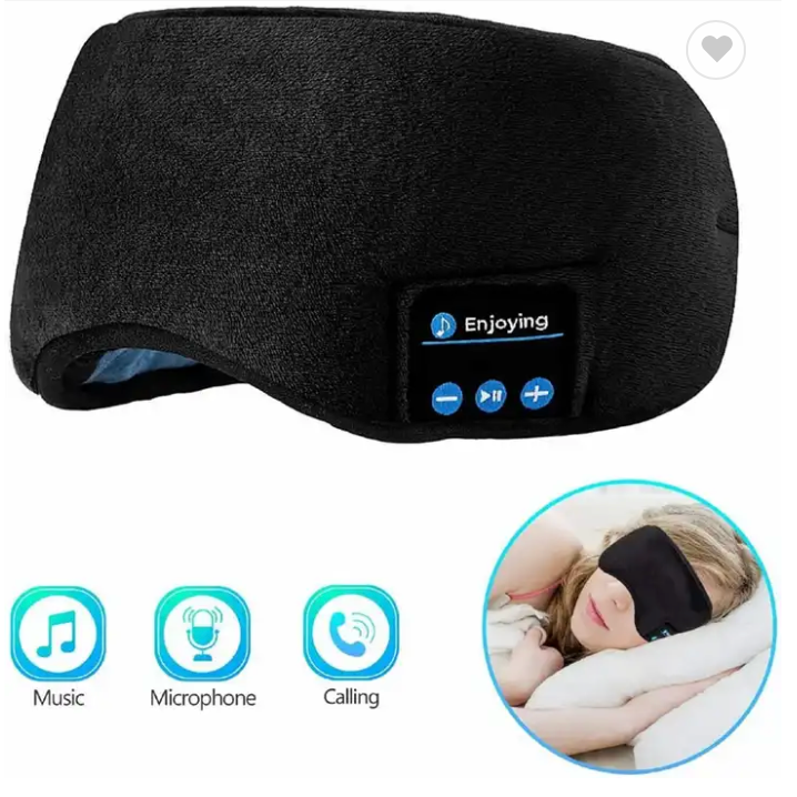 Antifaz con audifonos bluetooth para dormir (gris)
