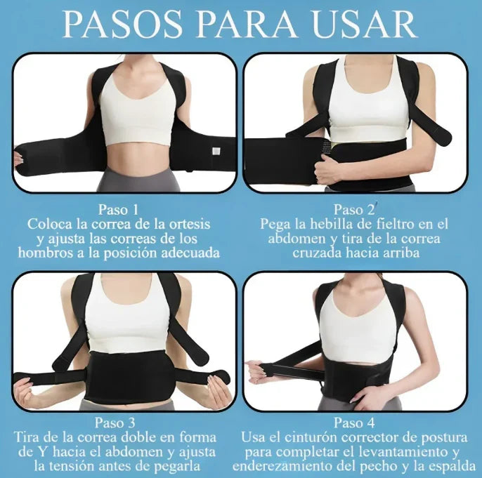 FlexBack Corrector de Postura Unisex Premium (Pedir 1 talla + de la que usas) + Regalo Adicional