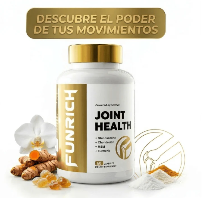Funrich Joint Health | Suplemento natural para articulaciones 🦴🌿60 cápsulas + envío gratis