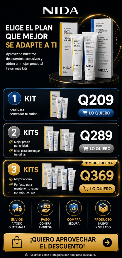 NIDA Ritual Facial Rejuvenecedor 2 en 1+ ENVIO GRATIS A TODO GUATEMALA