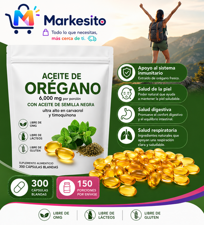 Aceite de orégano con aceite de semilla negra+ ENVIO GRATIS