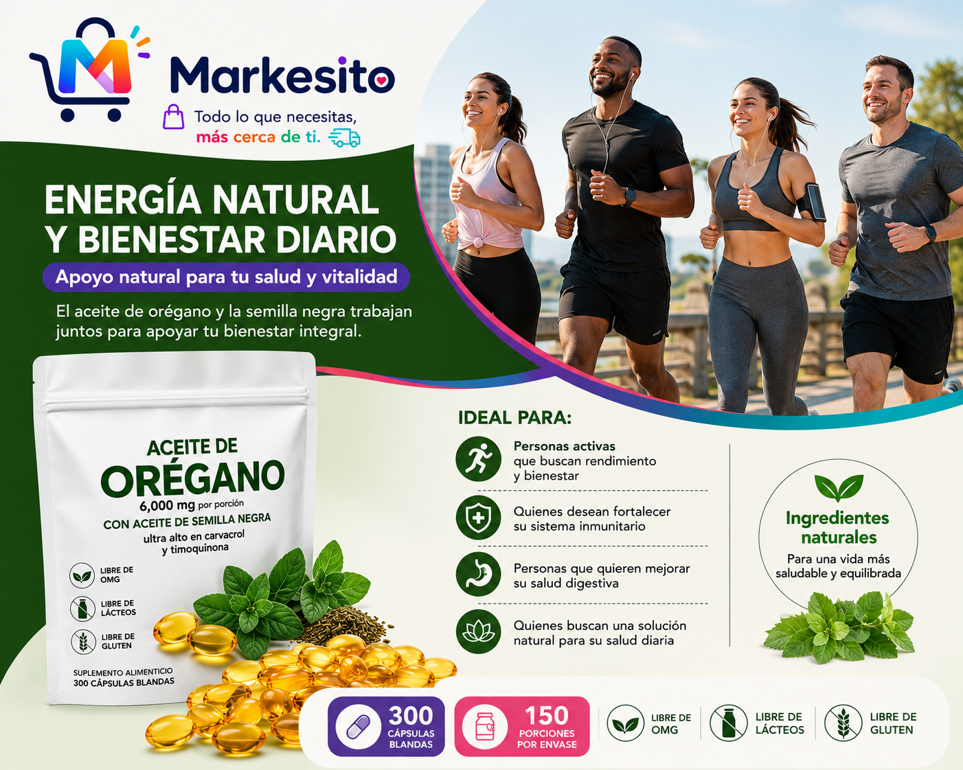 Aceite de orégano con aceite de semilla negra+ ENVIO GRATIS