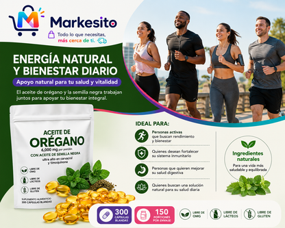 Aceite de orégano con aceite de semilla negra+ ENVIO GRATIS