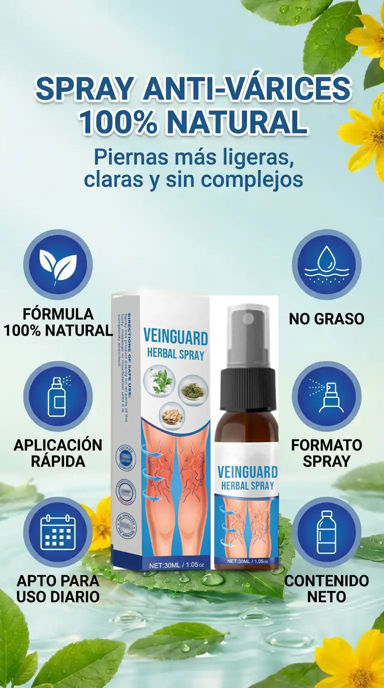 🦵🌿Spray Anti várices, dale el descanso merecido a tus piernas 💛