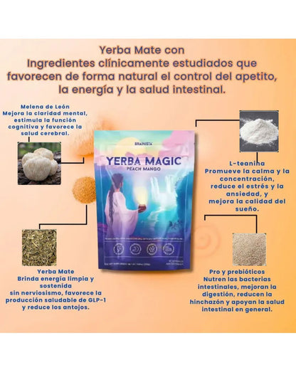Yerba Magic 🍑🥭 Energía natural, digestión equilibrada y enfoque diario… en una sola bebida