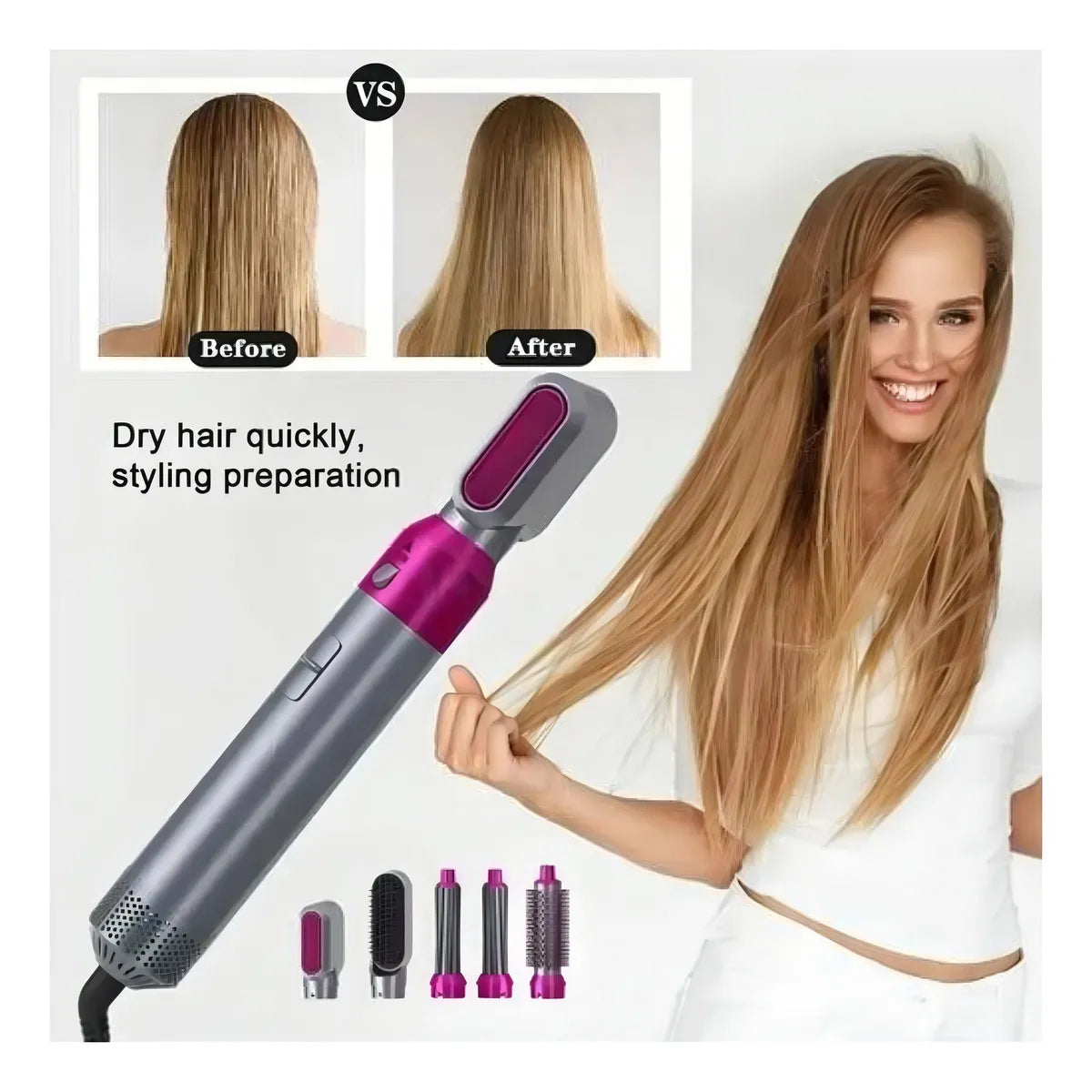 💇‍♀️CEPILLO SECADOR PARA EL CABELLO 5 EN 1