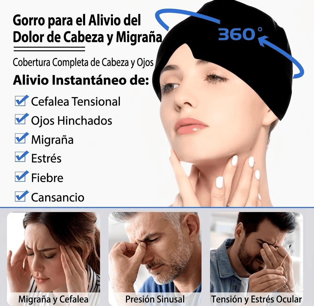 Gorro de Terapia Dual🔥🧊: El alivio que tu cabeza necesitaba🤯