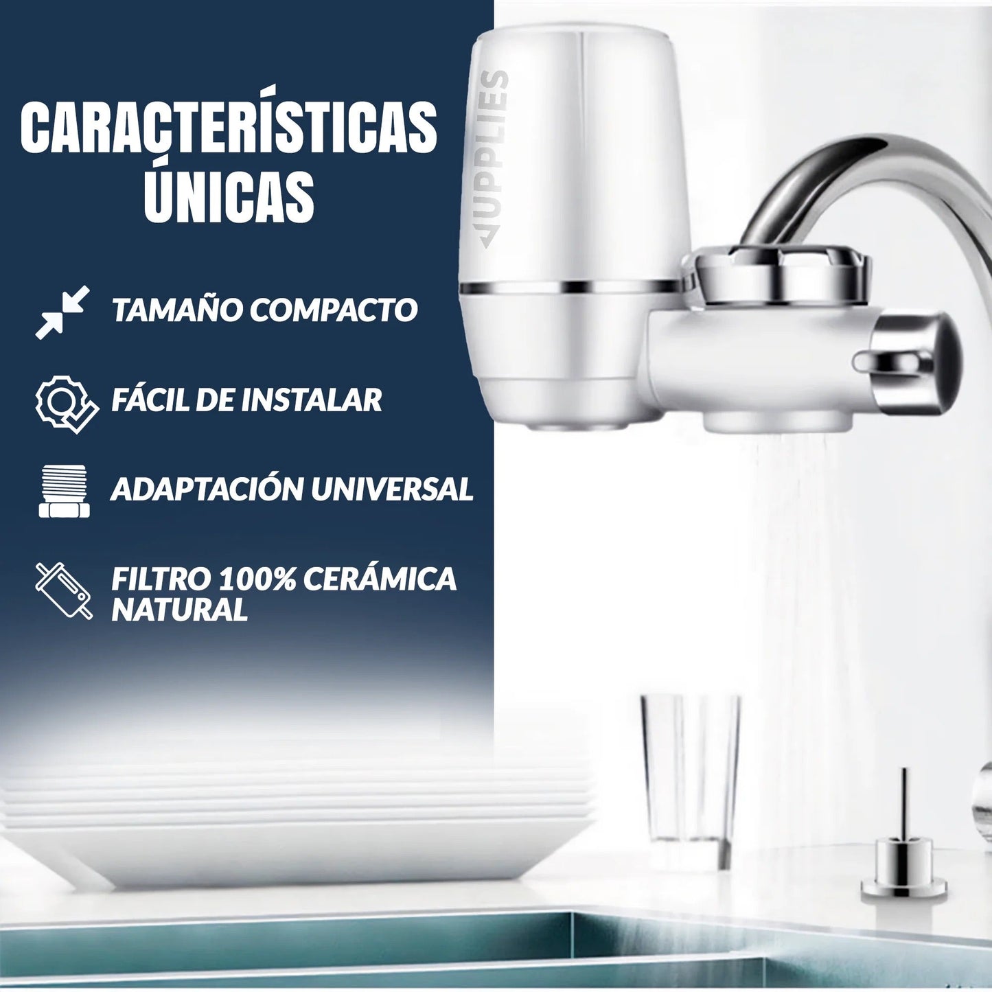 Filtro de agua para grifo  reutilizable