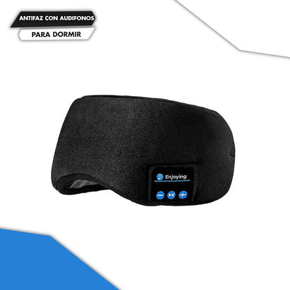 Antifaz con audifonos bluetooth para dormir (gris)
