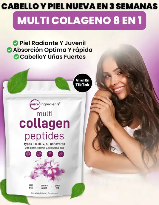 🌟Peptido Multicolageno® – Belleza y Juventud Desde el Interior 🌟 (Bolsa de 2 libras) con ENVÍO GRATIS