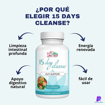 🌿👌15 DAY CLEANSE – Limpieza Natural de Intestino y Colon