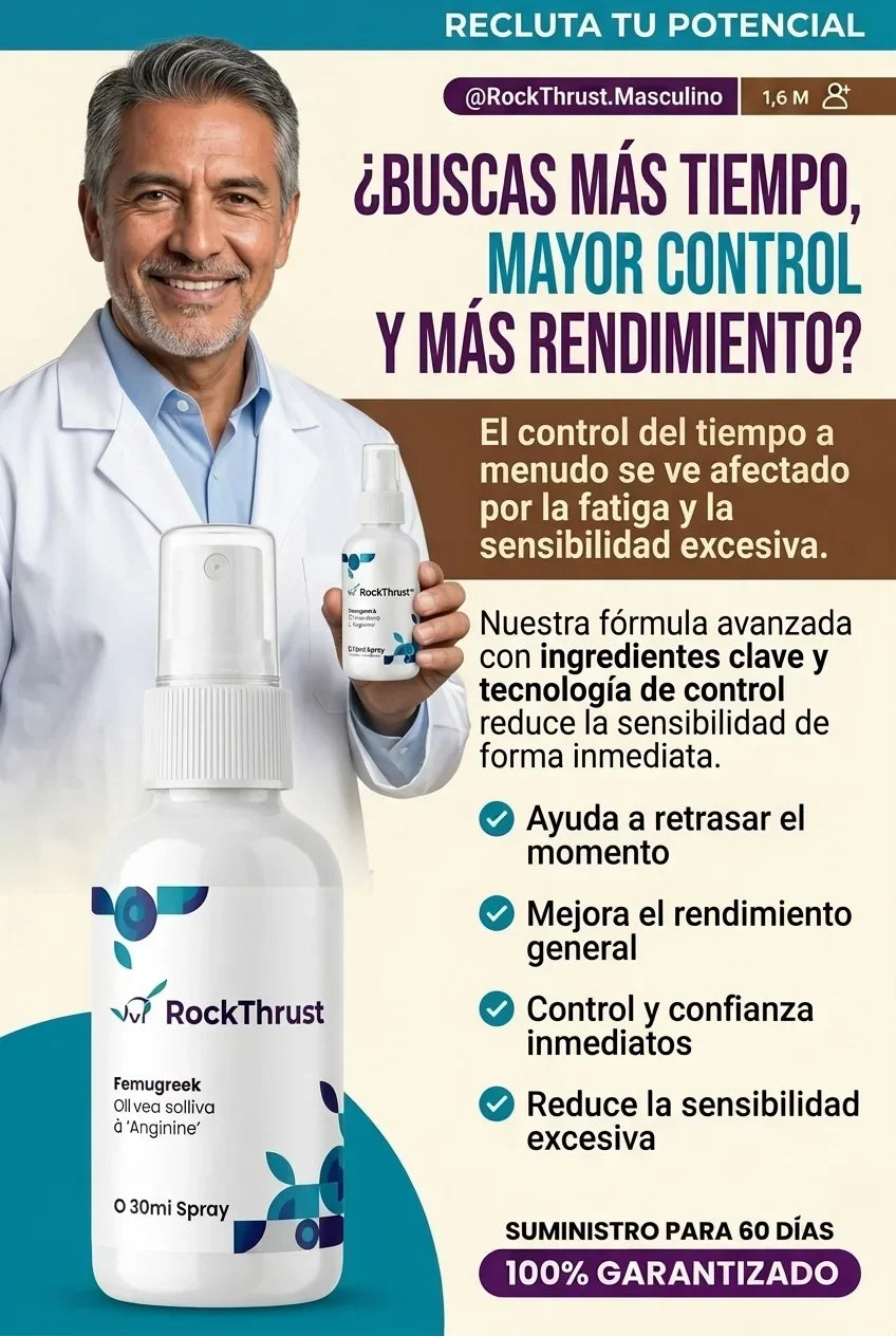 RockThrust™ - Spray Para Erecciones Duras Como Una Roca En 43 Segundos + ENVÍO GRATIS