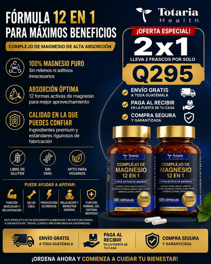 Totaria Complejo de magnesio 2X1+ ENVIO GRATIS