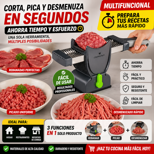 Cortadora de proteína 3 en 1 acero inoxidable + ENVÍO GRATIS 🎁