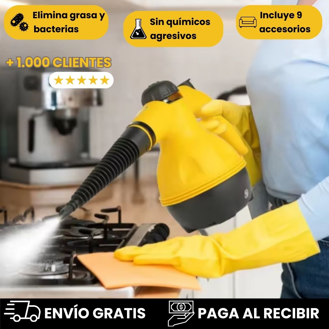 Vaporizador Multiusos Limpieza Profunda Pro + 9 accesorios gratis+ Envío Gratis