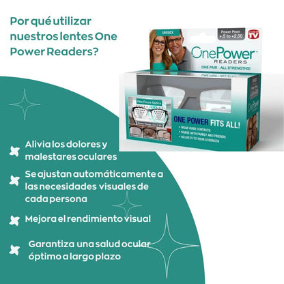 👓Lentes Inteligentes Ajustables One Power Readers ✨ – Más Claridad, Menos Esfuerzo