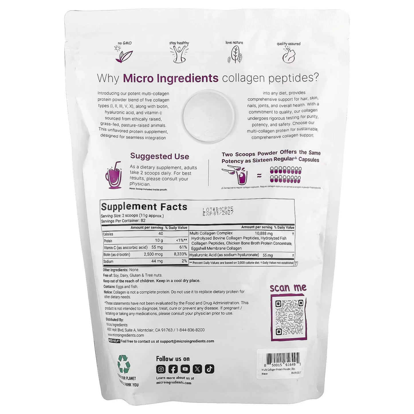 Multi Collagen Peptides, Recupera la firmeza, movilidad y belleza natural de tu cuerpo