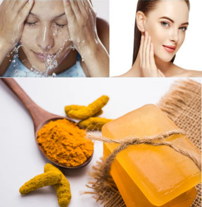 Jabón de Cúrcuma Natural -   ¡LIBERATE DE LAS MANCHAS Y EL ACNE! 🧼🍂 Paga 1 y Lleva 2😱